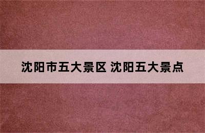 沈阳市五大景区 沈阳五大景点